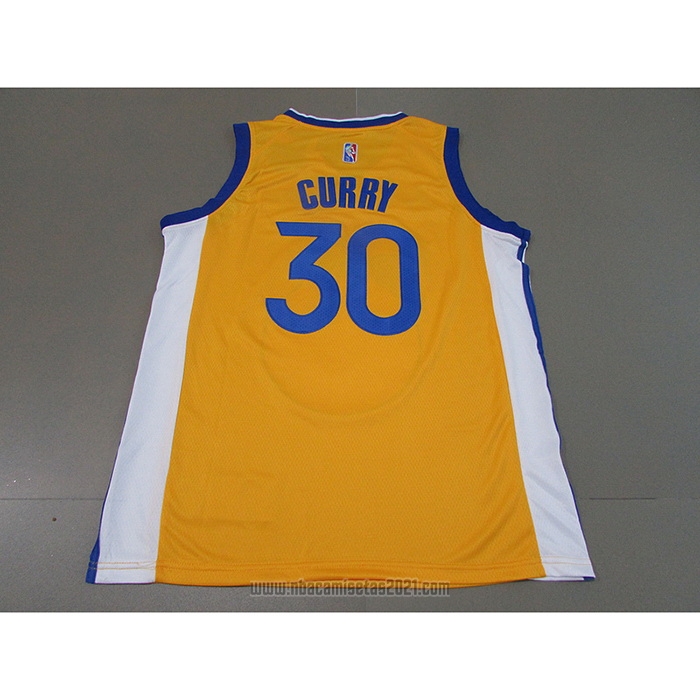 Camiseta Golden State Warriors Stephen Curry #30 Statement 2021 Oro